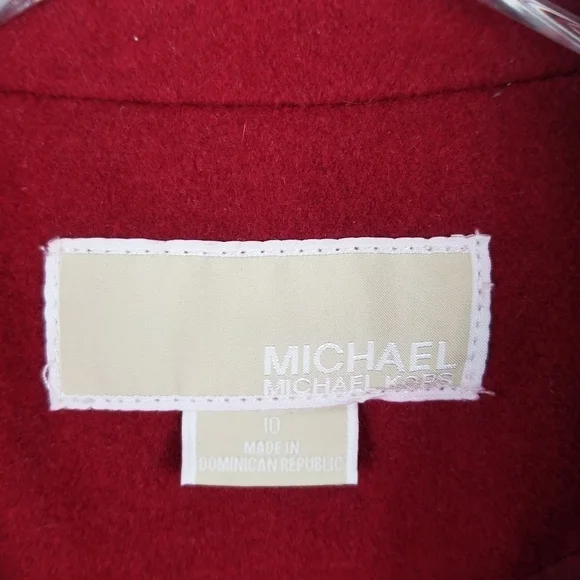 Michael Kors Red Wool Blend Coat size 10 - Picture 3 of 12